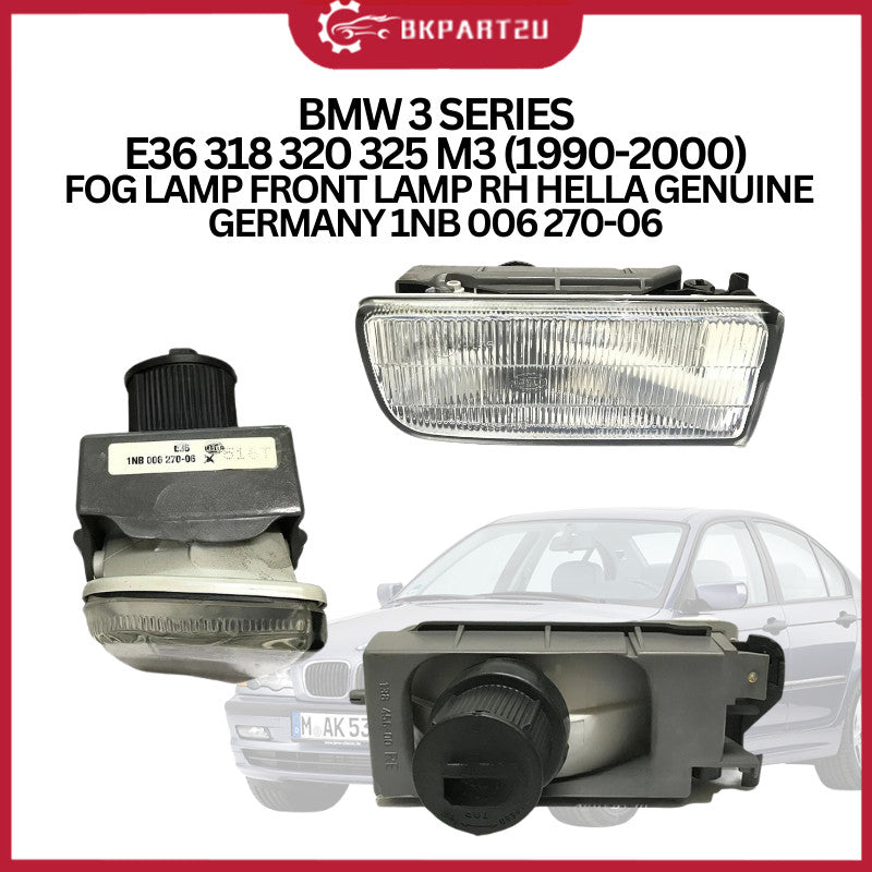 BMW 3 SERIES E36 318 320 325 M3 (1990-2000) FOG LAMP FRONT LAMP RH MADE BY HELLA GENUINE MADE IN GERMANY 1NB 006 270-06