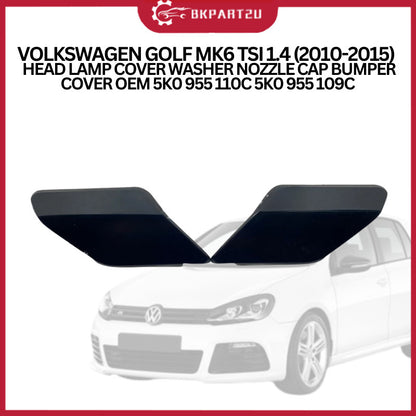 VOLKSWAGEN GOLF MK6 TSI 1.4 (2010-2015)  HEAD LAMP COVER WASHER NOZZLE CAP BUMPER COVER OEM 5K0 955 110C 5K0 955 109C