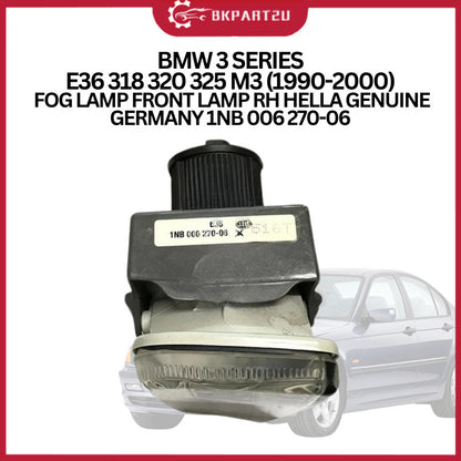 BMW 3 SERIES E36 318 320 325 M3 (1990-2000) FOG LAMP FRONT LAMP RH MADE BY HELLA GENUINE MADE IN GERMANY 1NB 006 270-06