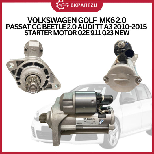 Volkswagen Golf  Mk6 2.0 Passat Cc Beetle 2.0 Audi TT A3 2010-2015 Starter Motor 02E 911 023 New