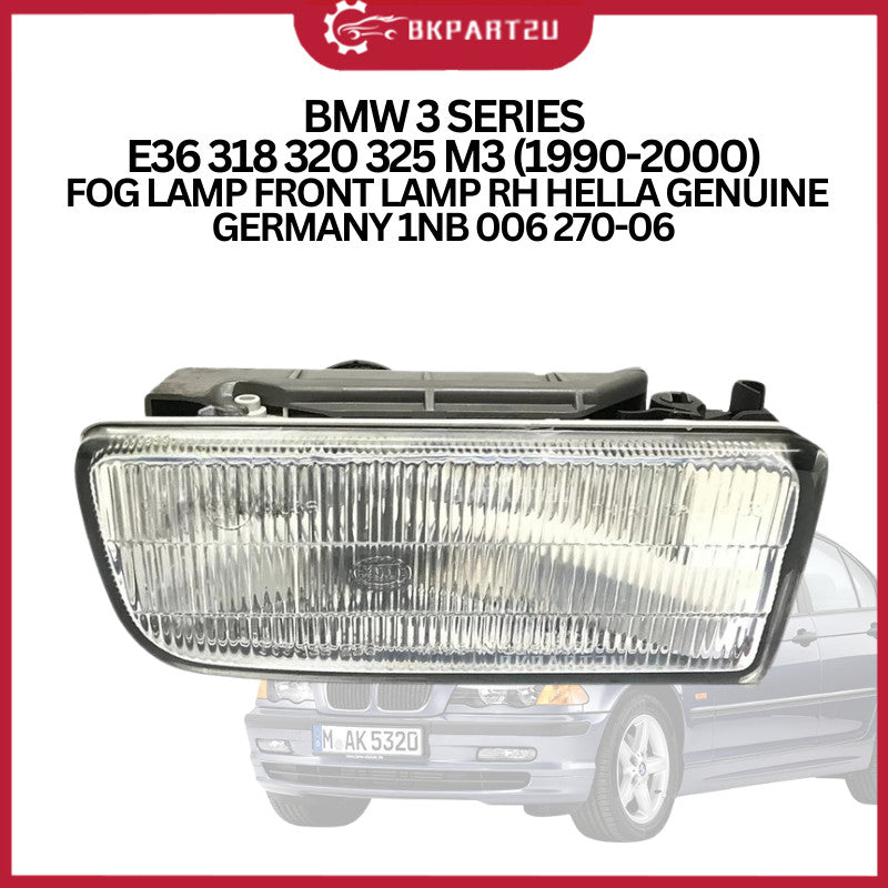 BMW 3 SERIES E36 318 320 325 M3 (1990-2000) FOG LAMP FRONT LAMP RH MADE BY HELLA GENUINE MADE IN GERMANY 1NB 006 270-06