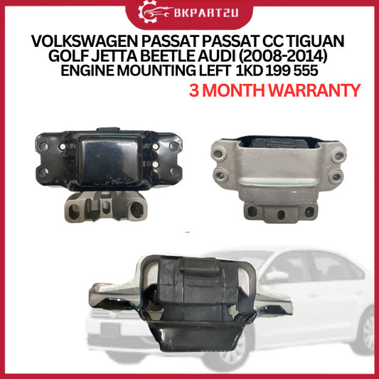 VOLKSWAGEN PASSAT PASSAT CC TIGUAN GOLF JETTA BEETLE AUDI (2008-2014) ENGINE MOUNTING LEFT 3 MONTH WARRANTY 1KD 199 555