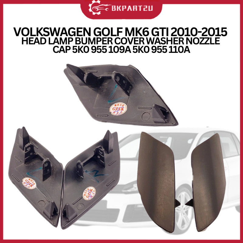 VOLKSWAGEN GOLF MK6 GTI 2010-2015  HEAD LAMP BUMPER COVER WASHER NOZZLE  CAP 5K0 955 109A 5K0 955 110A